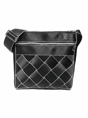 Thin White Line Diamond Crossbody Bag