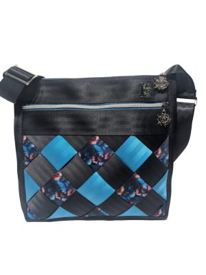 Velvet Pansy Diamond Crossbody Bag