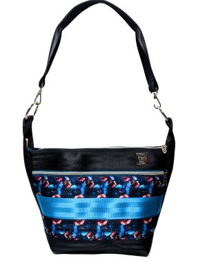 Velvet Pansy Emerald Shoulder Bag
