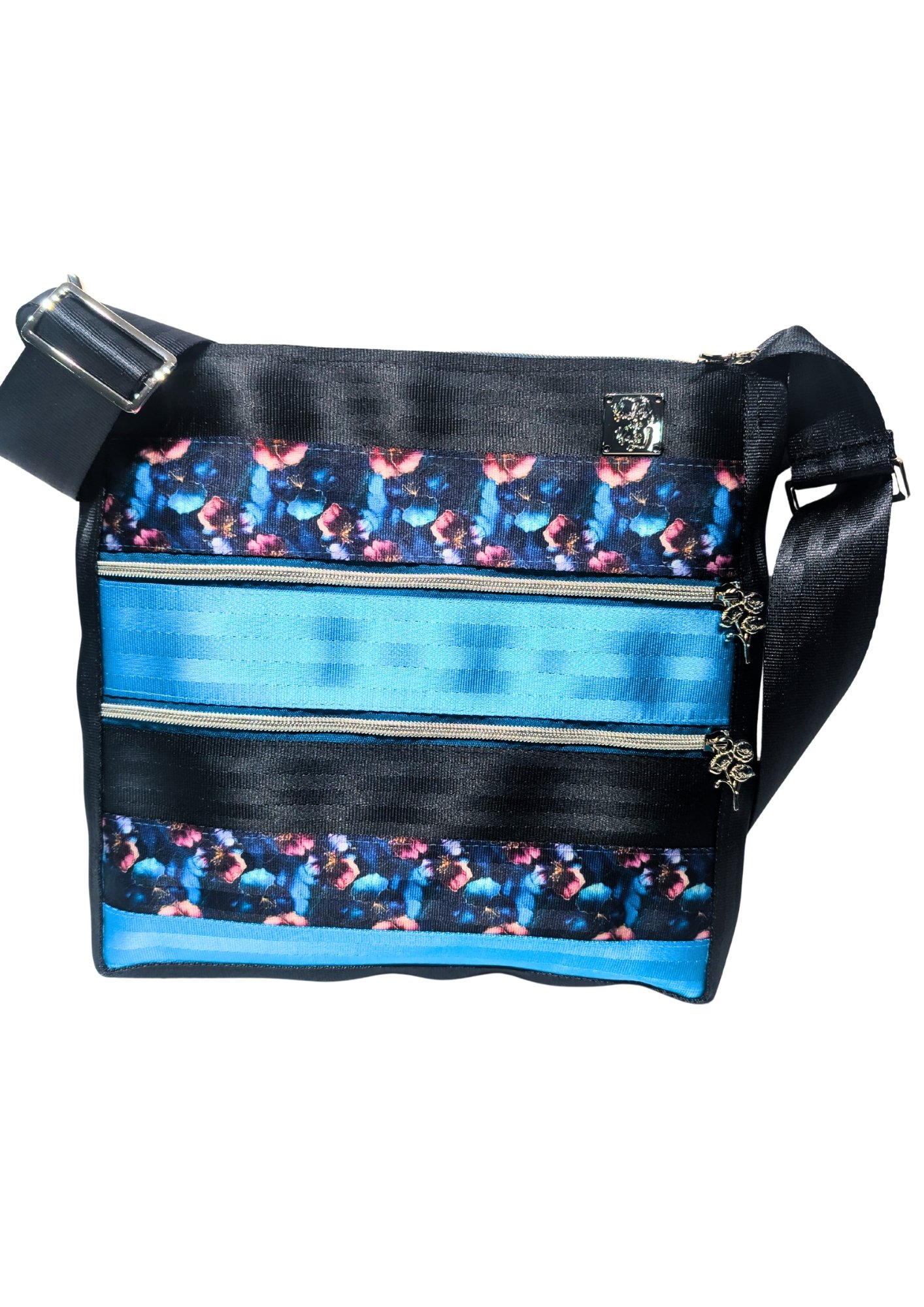 Velvet Pansy Crossbody Bag