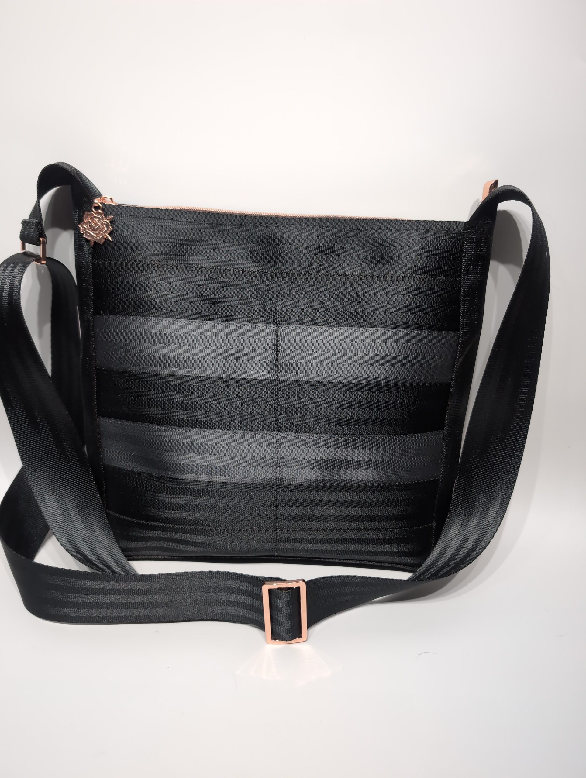 Charcoal Grey and Black Garnet Crossbody Bag - Image 2