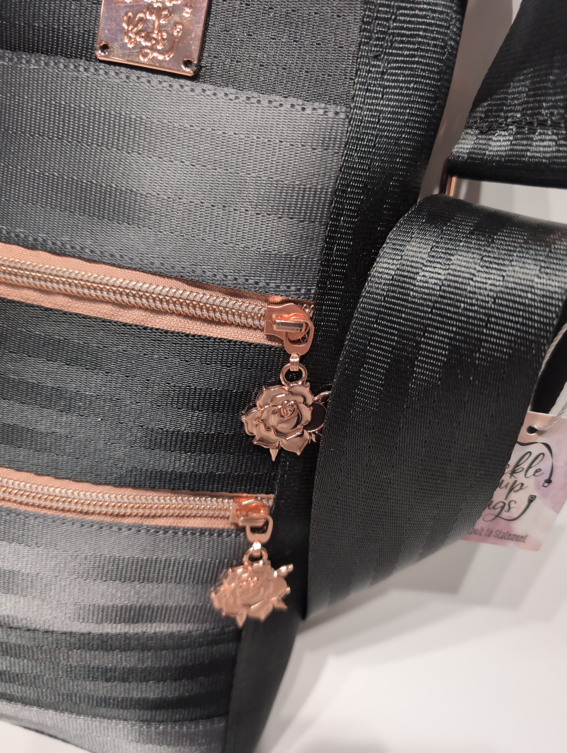 Charcoal Grey and Black Garnet Crossbody Bag - Image 4