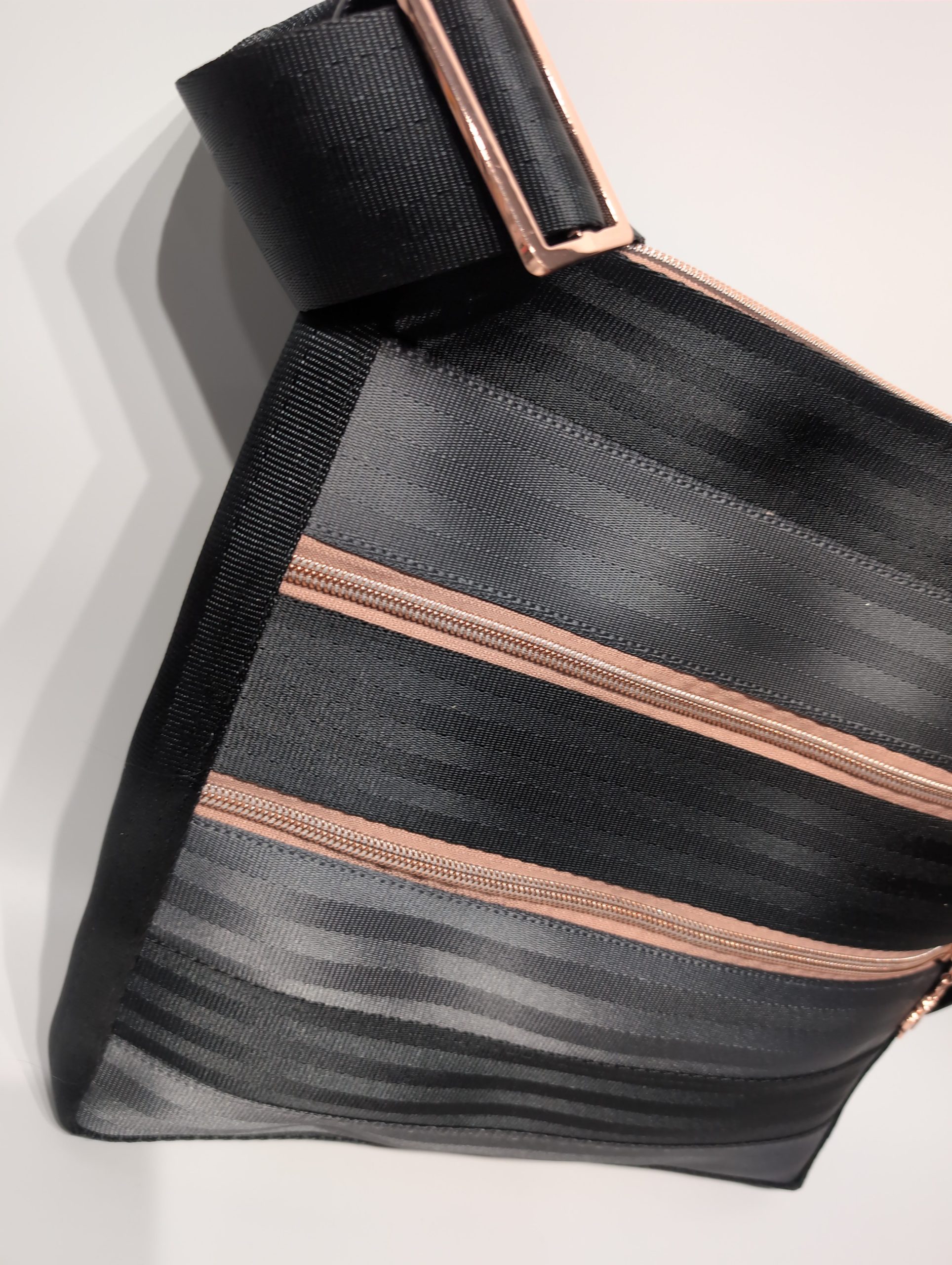 Charcoal Grey and Black Garnet Crossbody Bag - Image 5
