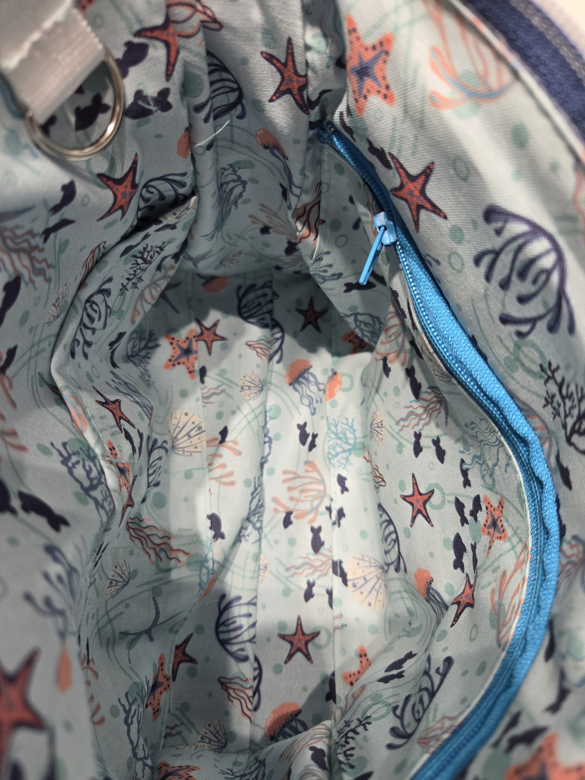 Sapphire Shores (shells) MINI Moonstone Crossbody Bag - Image 3
