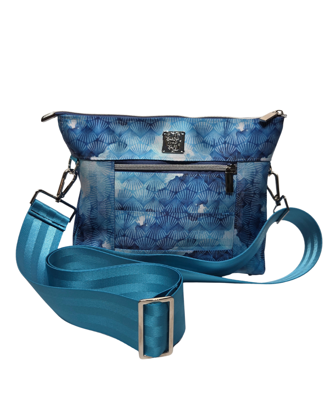 Sapphire Shores (shells) MINI Moonstone Crossbody Bag