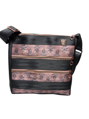 Damask Rose Garnet Crossbody Bag