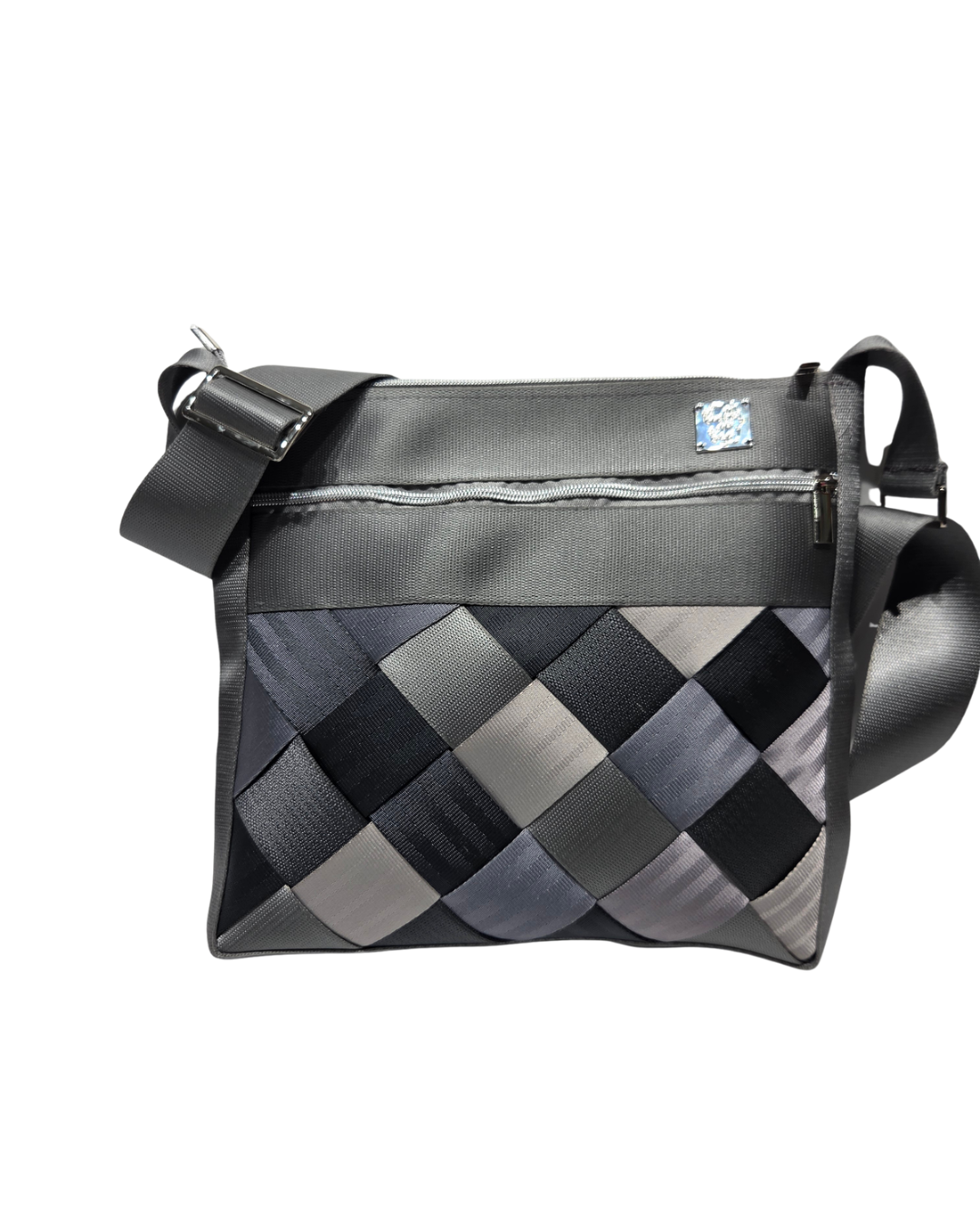 Very Vintage Grey Diamond Crossbody Bag